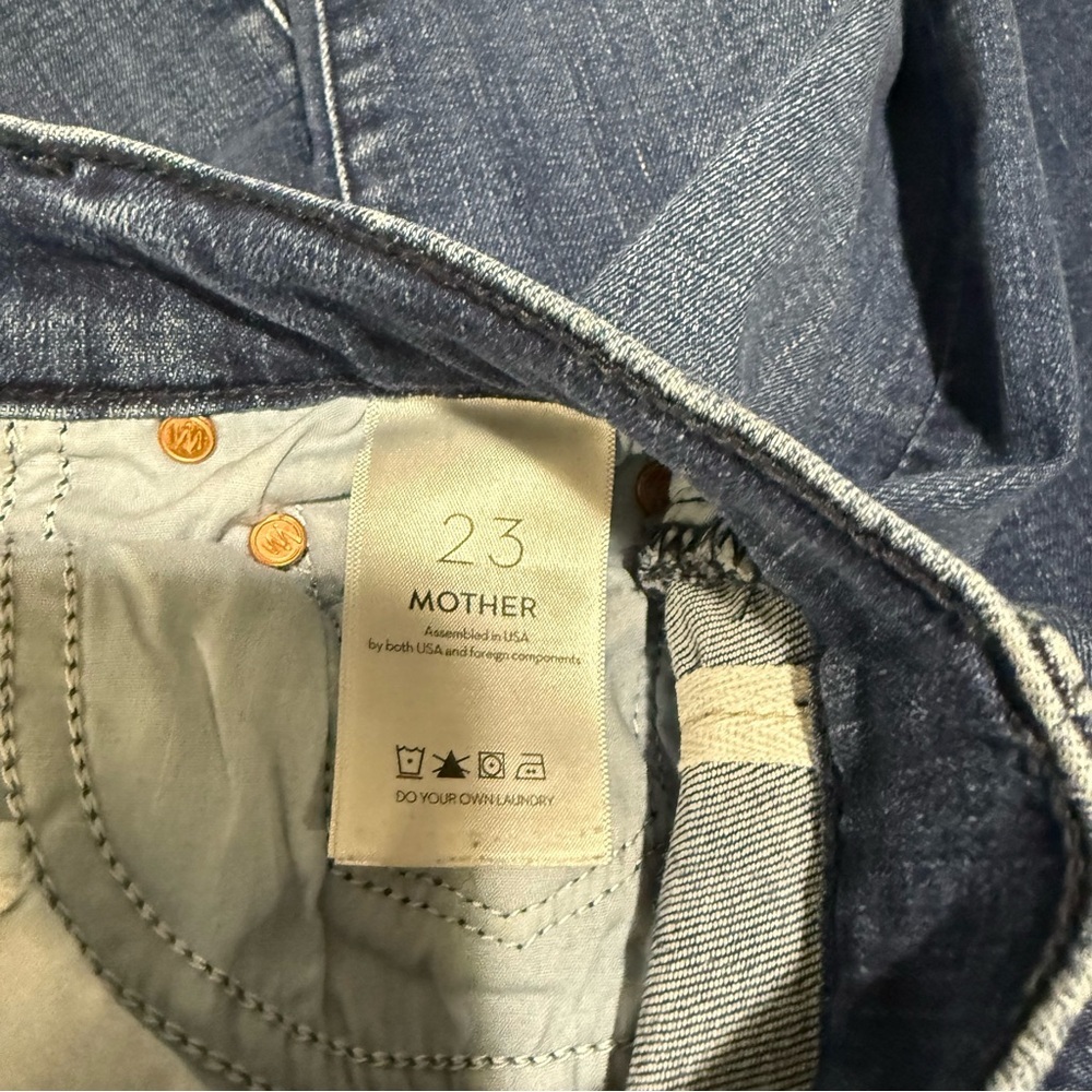 Mother Jeans Weekend Fray Size 23 Mint Condition Wash Frayed Flare Hem 1535-104 - Picture 7 of 9